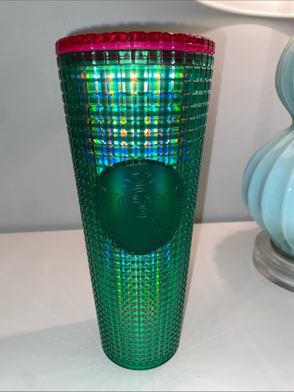 Starbucks Studded Tumbler Pink Green / Venti 24 OZ